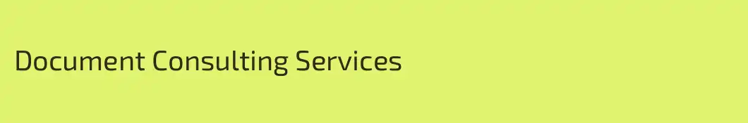 Document Consulting Services